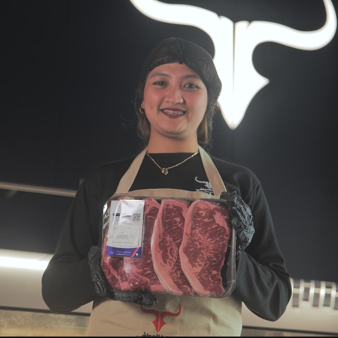 4 steaks offer AUS Wagyu Beef Striploin Steak MB 4/5